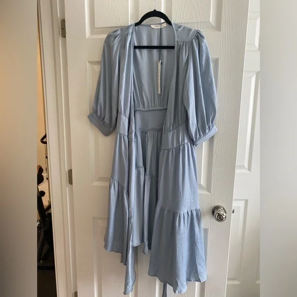 blue midi wrap dress VICI - Picture 2 of 3